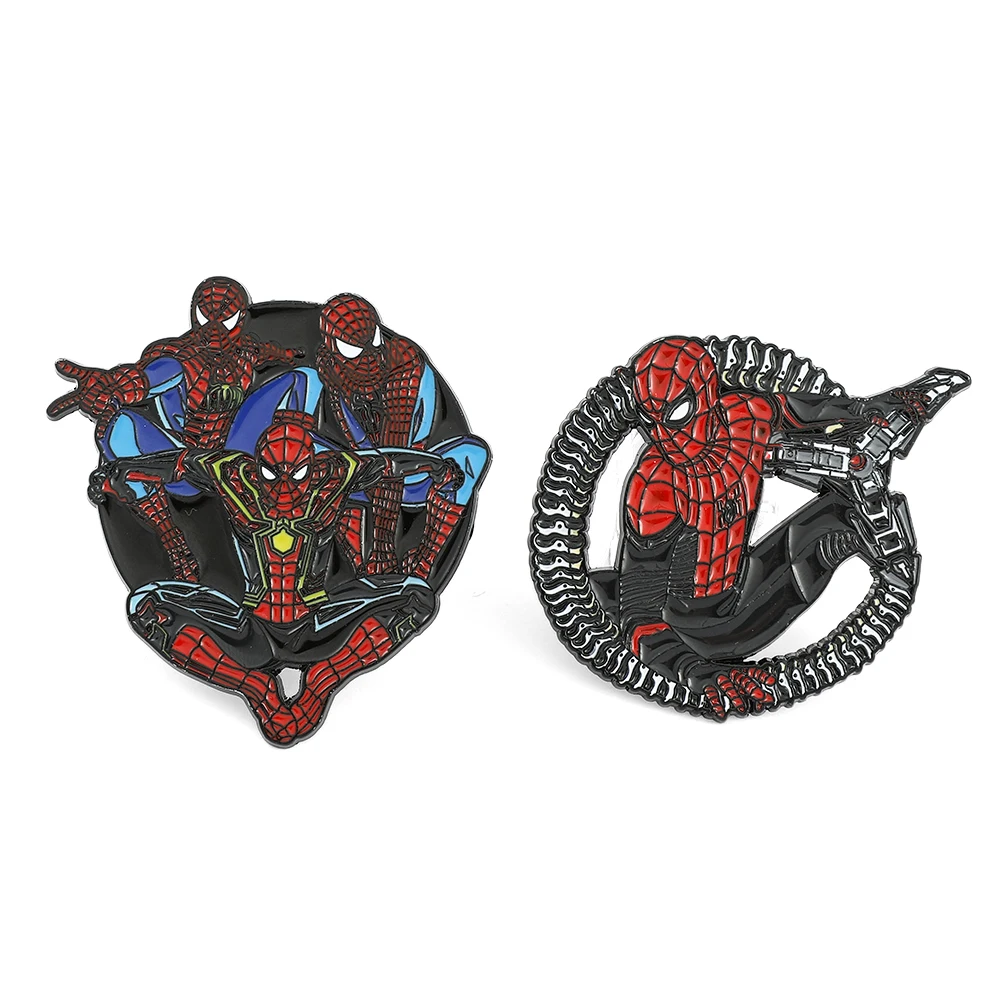 Superhero Spider Man Badge Brooches Avengers Marvel Pin Backpack ...