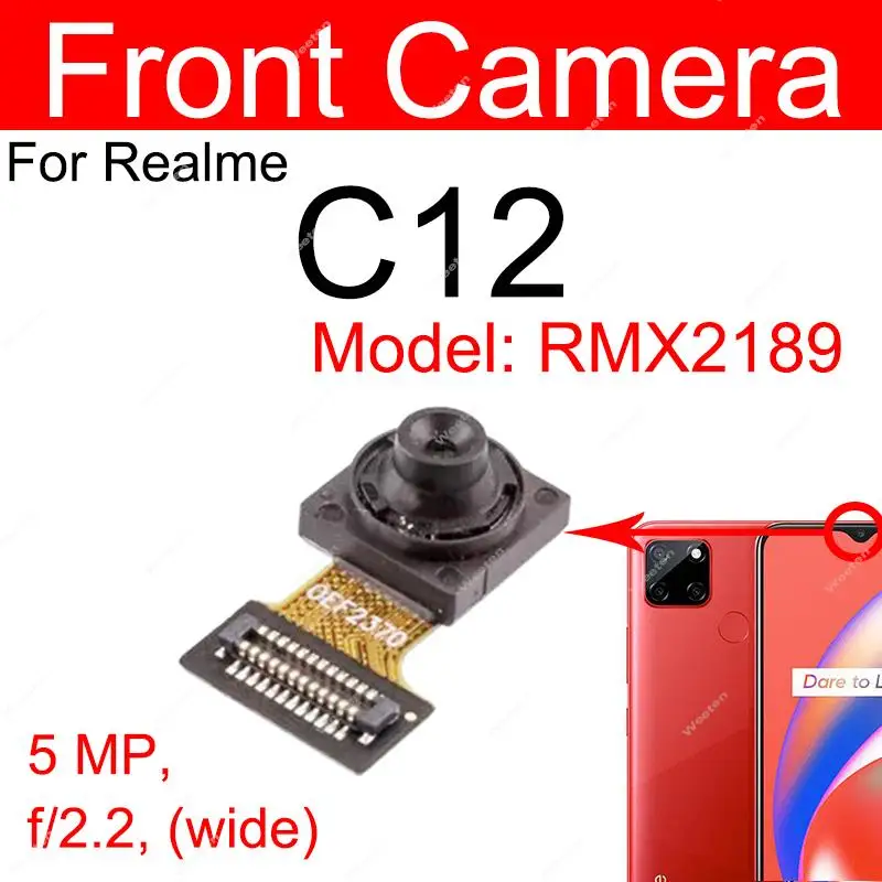 Front Rear Main Camera For Realme C11 C12 C17 C11 2021 Primary