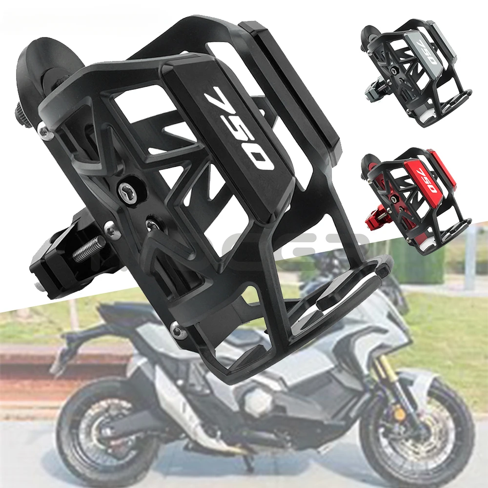 For Honda XADV 750 Motorcycle Supplies CNC Drink Water Bottle Cage Cup Holder Objects Accessories Universal Mount Modified Parts motorcycle supplies cnc drink water bottle cage cup holder objects accessories universal mount modified for yamaha tenere 1200