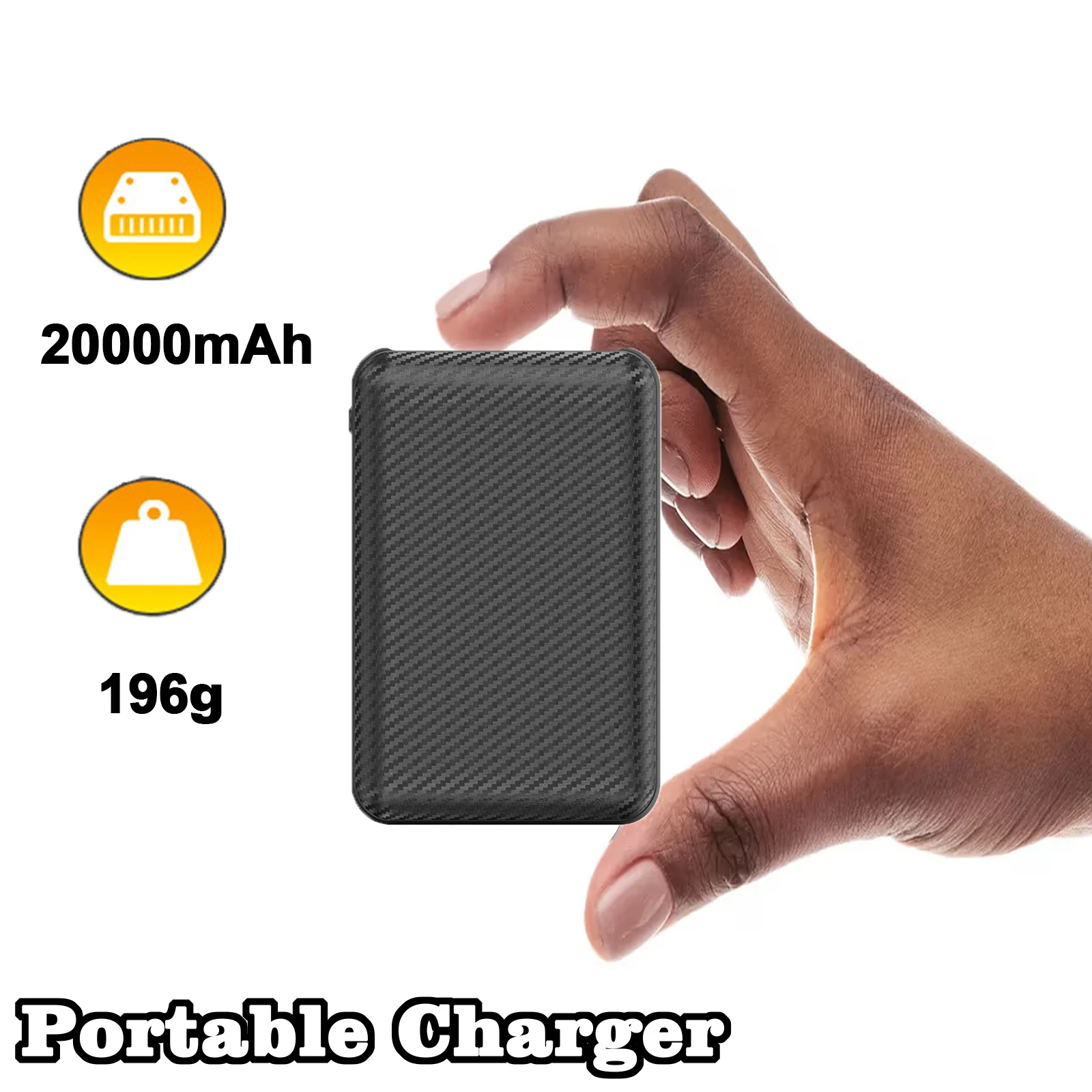 SHINEFUTURE DC7.4V Power Bank 20000mAh Portable Charger External Battery Pack for Heating Vest mobile phone Portable Charging 3