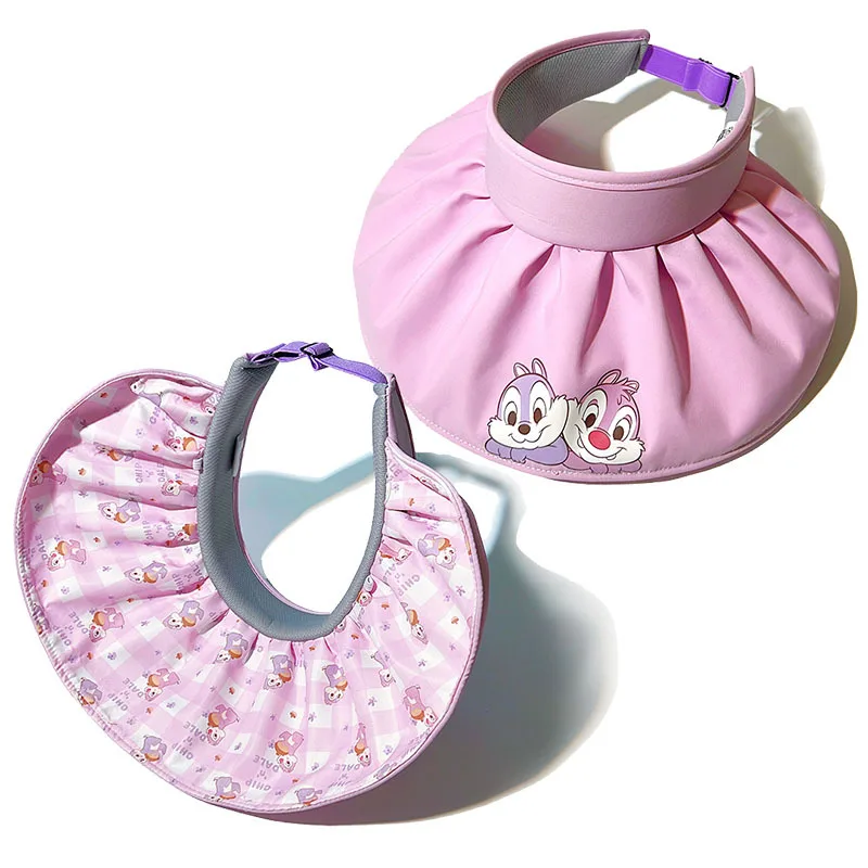 MINISO Disney Lotso Children's Sun Protection Hat Kawaii Adjustable Pooh Children Visor Hat Breathable Cartoon Stitch Kids Caps