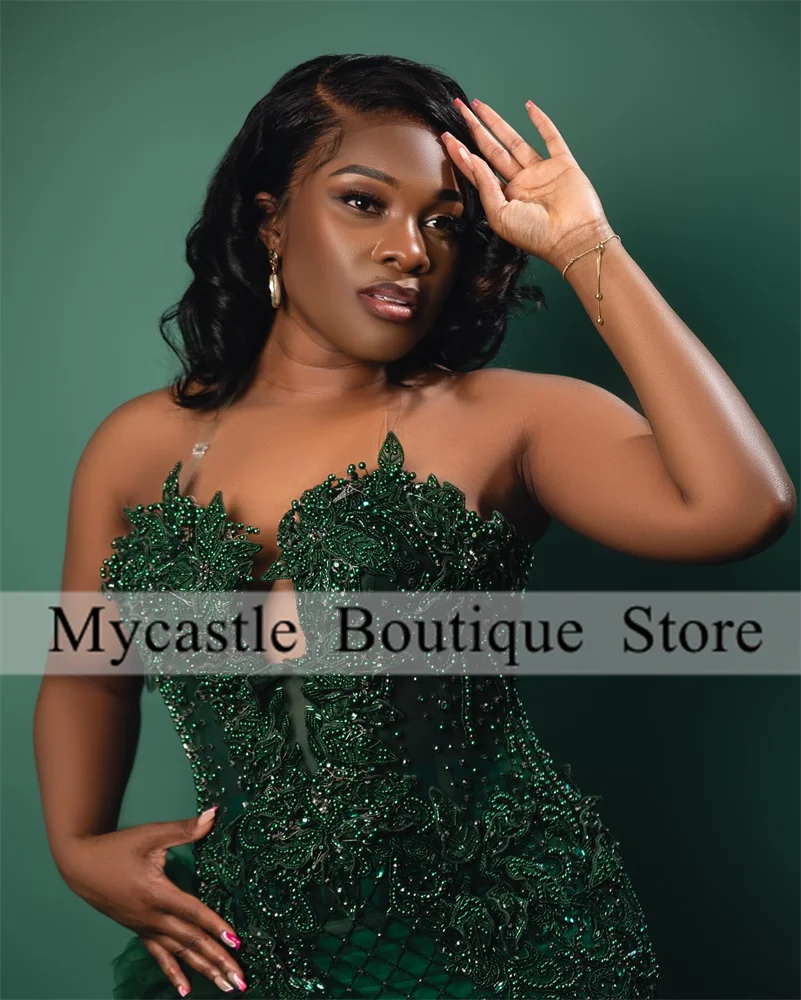 Matric Dance Dresses Baddie Prom Dresses Aso Ebi Emerald Green