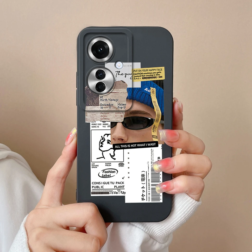 Stylish Cute Girl Shockproof Liquid Phone Cover - Smooth and Fashionable Design