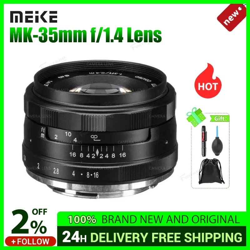 Meike MK-35mm F/1.4 렌즈 다층 나노 코팅(마이크로 4/3용) 후지필름 X용( E용) 캐논 Ef-M용.