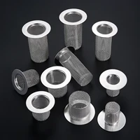 2pcs Floor Drain Filter Stainless Steel Mesh Basket Anti-hair Anti-clog 28-80mm 1"-3" Kitchen Bathroom Anti-rat/mosquito Stopper 2
