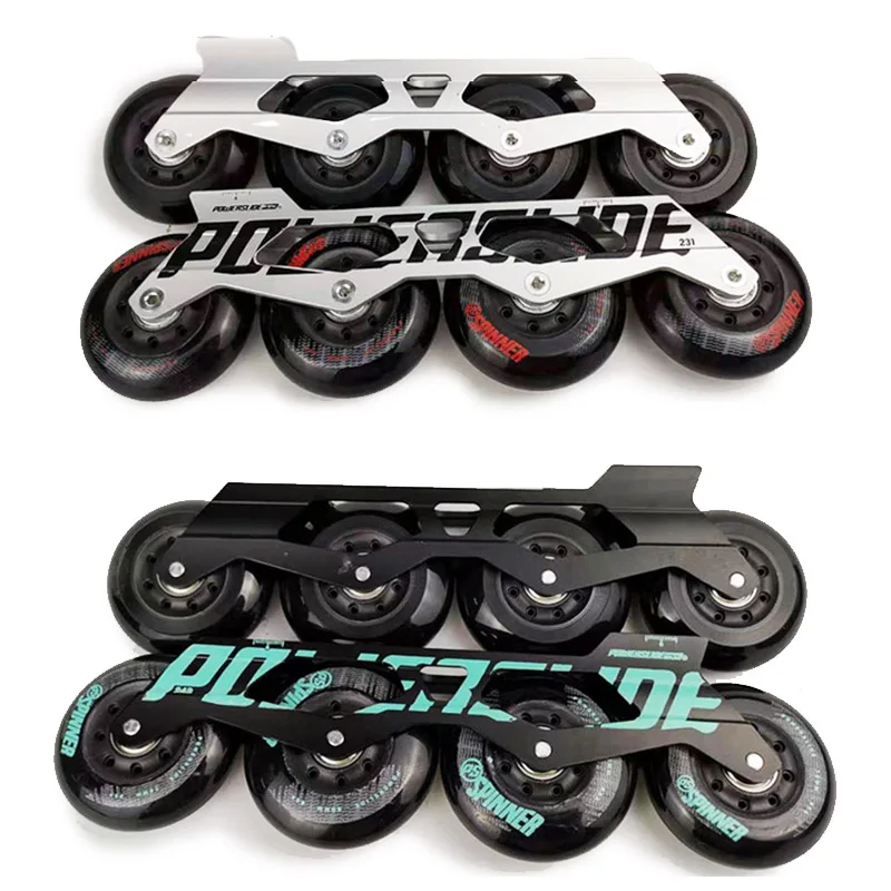 Skate Wheels Roller Skate Frame Original Powerslide Imperial Base 231mm 243mm Flat ABEC-5 Bearings 72-76-80mm Wheels