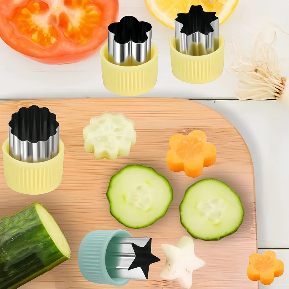 Vegetable Fruit Cutter Machine Set 20PCS Star Heart Cookies Embossing Mold Kitchen Gadgets Fruit Forks fruit slicer,vegetable slicer,vegetable cutter,apple cutter,food slicer