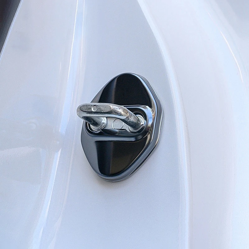 자동차 문짝 잠금 버클 보호대 커버, 도요타 RAV4 2019 2020 2021 2022 2023 2024 RAV 4 XA50 하이브리드 스테인레스 스틸 액세서리