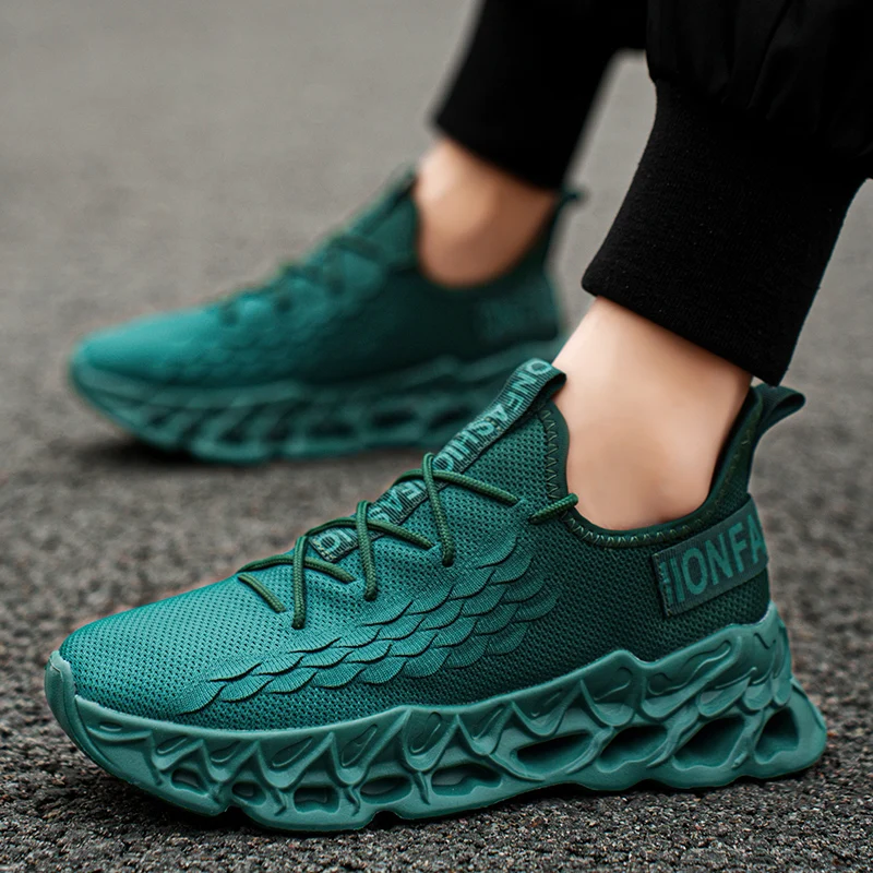 YRZL Men's Shoes Athletic Running Sneakers Man Breathable Mesh Sports Comfortable Non Slip Walking Shoes for Men Outdoor 6