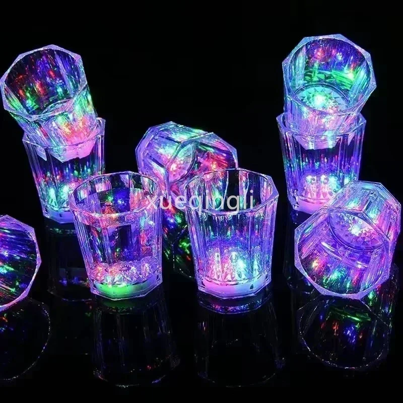 Flashing Plastic Cup 1PC Mini LED Flashing Beverage Wine Drink Cup for Bar Party