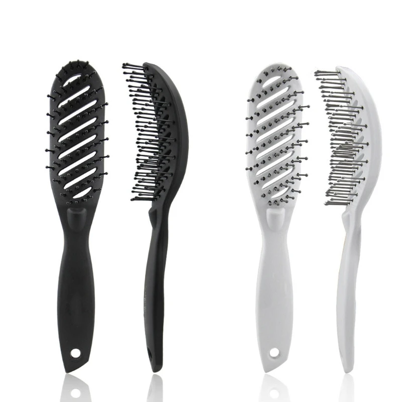 

Curved Vented Detangling Hair Brush Barber Hairdressing Styling Tools Fast Drying Detangling Massage Brushes for Salon Home Use