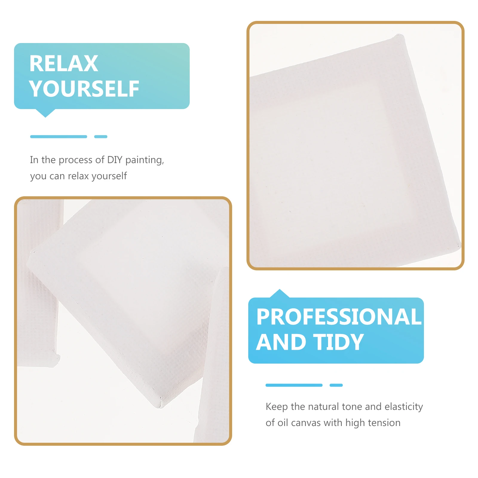 12Pcs Canvas Square Frame Oil Painting Square Drawing DIY Art Frames Canvases Blank Multifunction Boards Canvas Frames