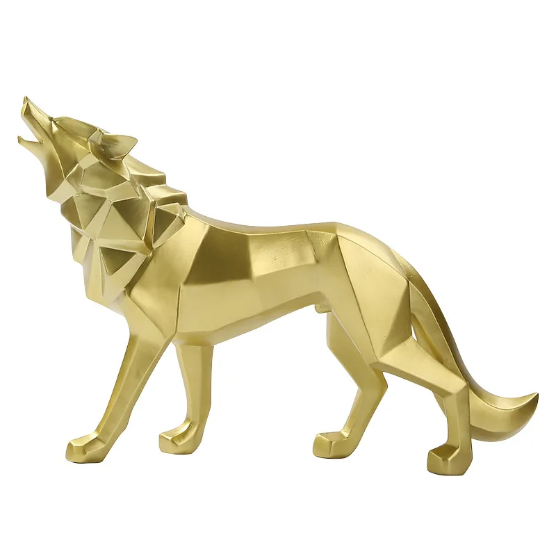 Nordic Creatief Dier Geometrische Wolf Ornament Huis Woonkamer Bureau Decoratie Geschenk