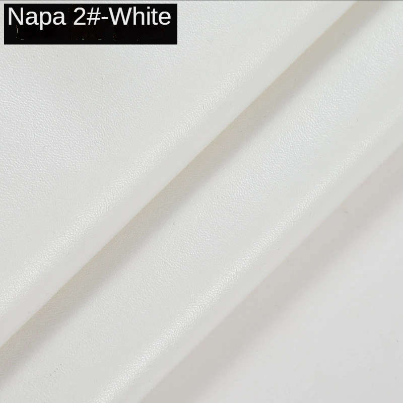 Faux Leather Fabric By The Meter for Upholstery Sofa Covers Soft Bags Sewing Decorative PU Plain Nappa Pattern Black White cloth