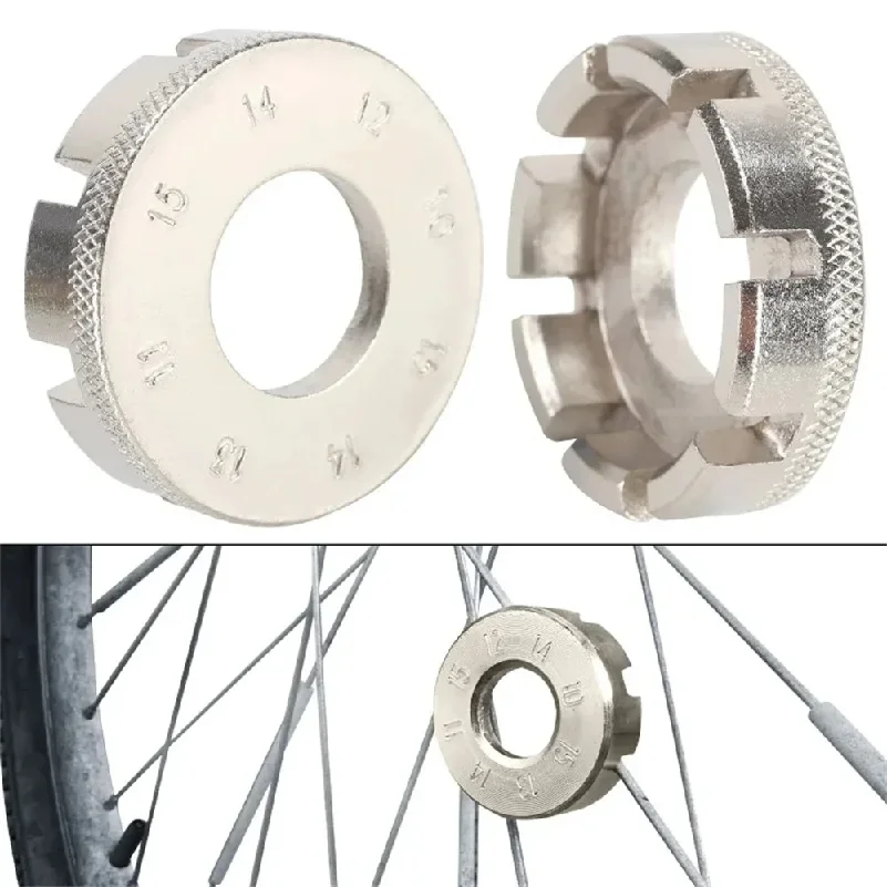 1cpBike 휠 림 렌치 미니 조절기 스패너 8방향 홈 자전거 스포크 텐션 렌치 자전거 분해 축 수리 도구