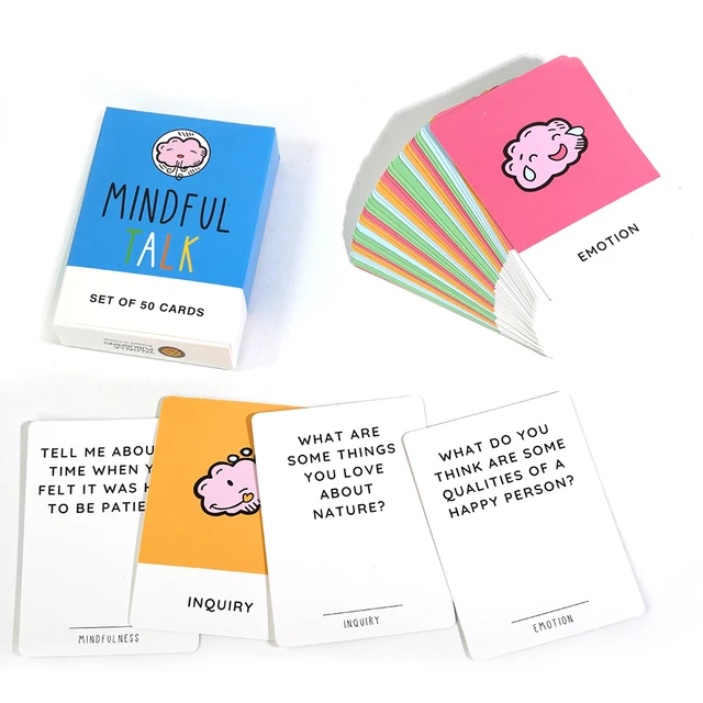 Mindfulness Talk Card Game The School of Mindfulness Game for Kids Mindful Talk Cards for Children and Parents 6