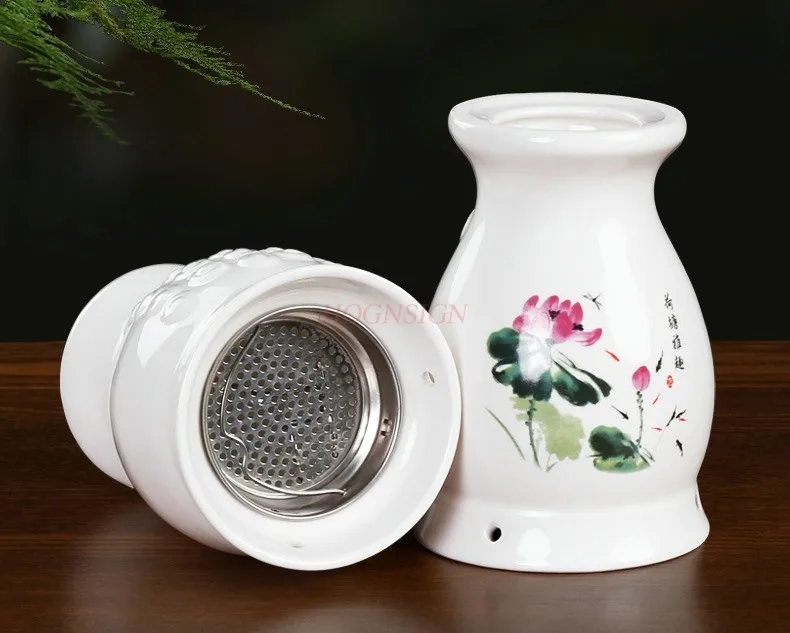 Moxibustion pot ceramic scraping all-in-one pot moxibustion box portable moxibustion appliance appliance household