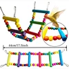 7PCS Bird Toy Wood Parrot Toys Set Cage Bird Accessories Swing Suspension Bridge Ball Cage Bells Pet Supplies 3