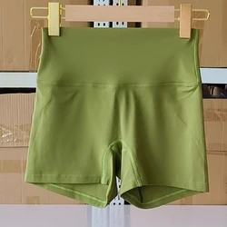 Women's High-Waisted Quick-Dry Breathable Yoga & Fitness Shorts - M (Matcha Green)