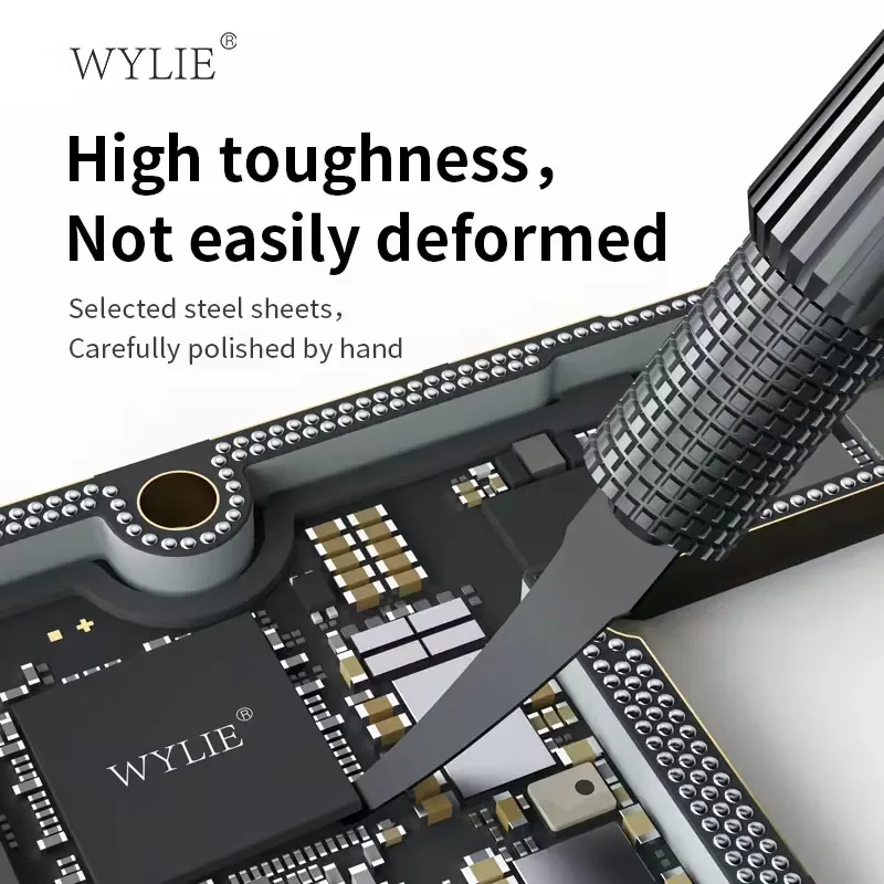 WYLIE WL-365 4 IN 1 Multifunctional Knife Hand Polished Ultra Thin Blade Set Phone Motherboard Glue Removal IC CPU Prying Tool