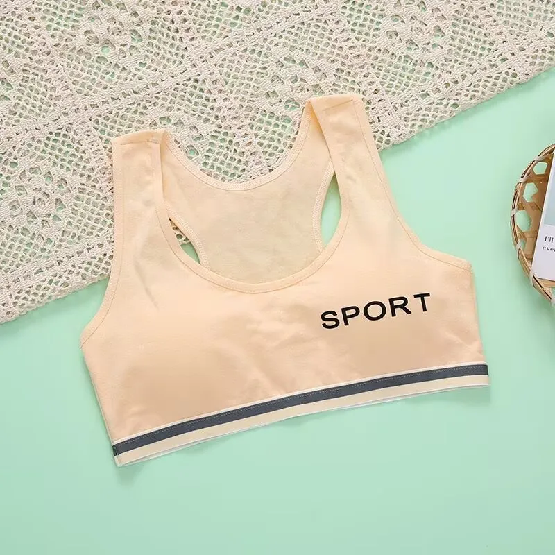 3 Reggiseni Sportivi Per Ragazze 10-15 Anni - In Cotone, Con Ferretti Fissi E Stampa - Foto 8