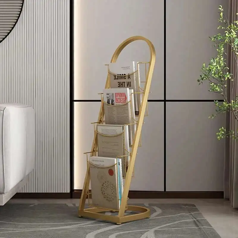 Metal Ladder Bookcase Storage Nordic Minimalist Mobile Bookshelf Display White Estante Para Livros Home Furniture For Livingroom