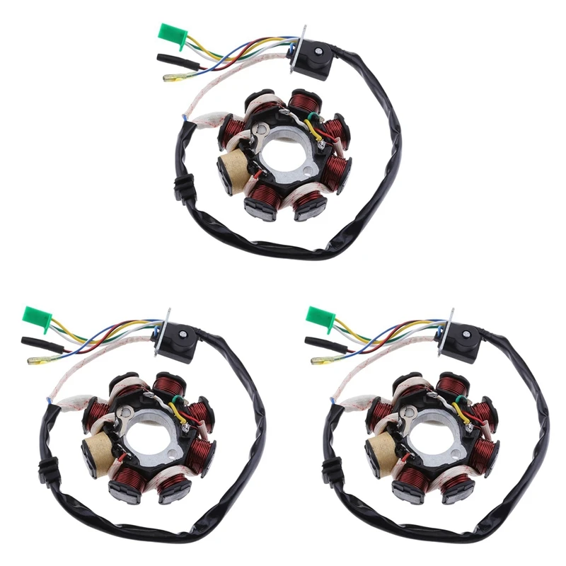 

3X GY6 Engine Magneto Stator Generator Coil 157QMJ For GY6 Engine 125Cc 150Cc ATV Scooter Accessories