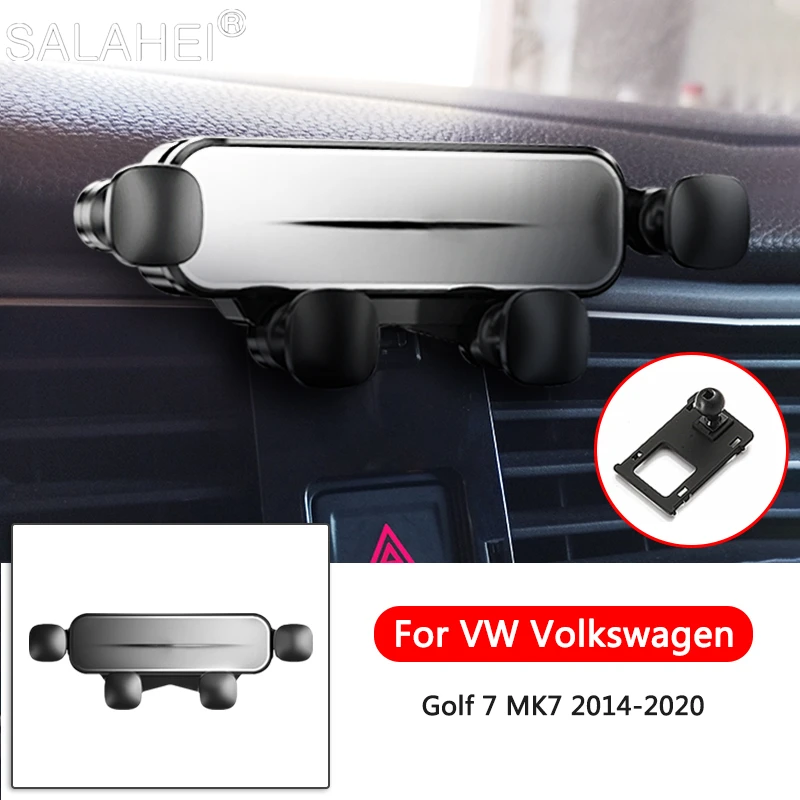 Adjustable Car Phone Holder Air Outlet Gravity Mount GPS Support Bracket For VW Volkswagen Golf 7 MK7 2014 -