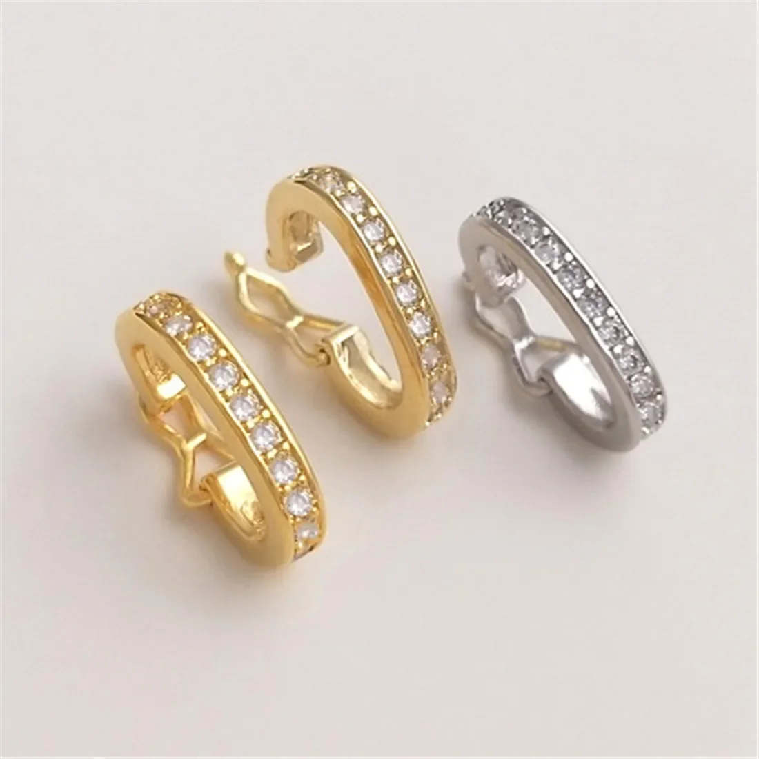 

Платиновый Циркон 14K18K, кольцо с пряжкой из бриллиантов, хрустальное жемчужное ожерелье, цепочка для свитера, зажим «сделай сам», Пряжка для ювелирных изделий B953