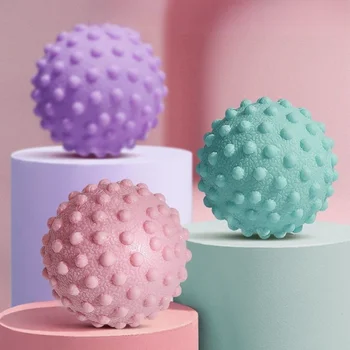 TPE 마사지 요가 볼, 의료 운동, 땅콩 근막 롤러, 뒷발, 근육 이완, 어깨, 목, 솔리드, 체육관