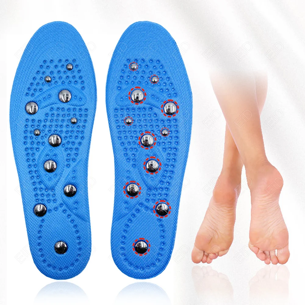EiD Hochwertige Magnetfeldtherapie-Fuß-Akupressur-Einlegesohle für Männer und Frauen, weiche Sport-Kisseneinlagen, schweißabsorbierende Deodorant-Einlegesohle – Detail 29