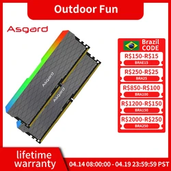 Asgard ddr4 ram 8GX2 16G 3200MHz RGB RAM Stunning Lighting Dual Channel DIMM Memoria Ram 1.35V DDR4 RGB RAM for Desktop