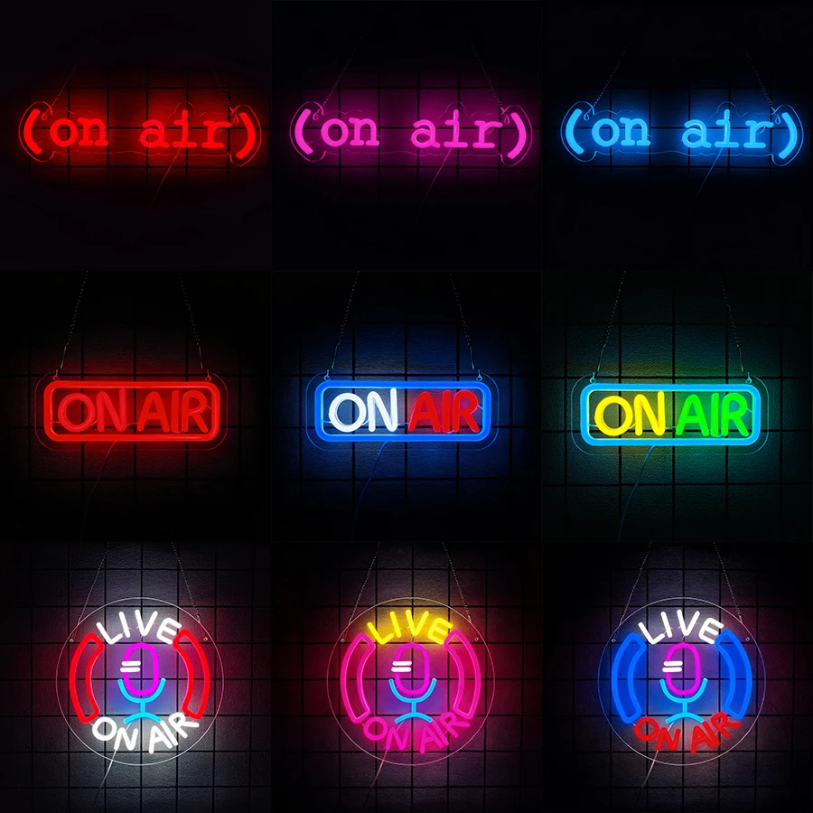 ON AIR Insegna al neon Luci notturne a LED al neon Insegne decorative alimentate tramite USB Camera Bar Pub Negozio Club Garage Decorazione da parete per feste