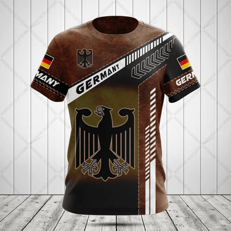 

Germany Emblem Graphic T-shirts For Boys and Girls Loose Oversize Short Sleeve Tops Summer Casual Tees Vintage O-neck Sportswear