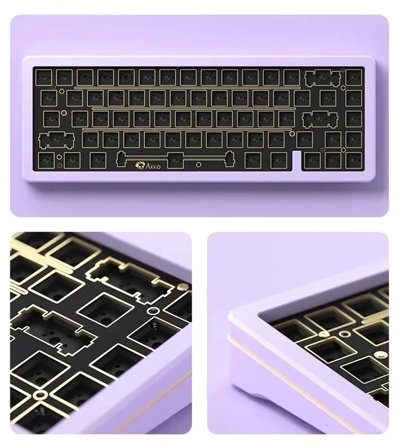 Akko-barebonesカスタムキーボードキット、ホットスワップ可能、fr4 