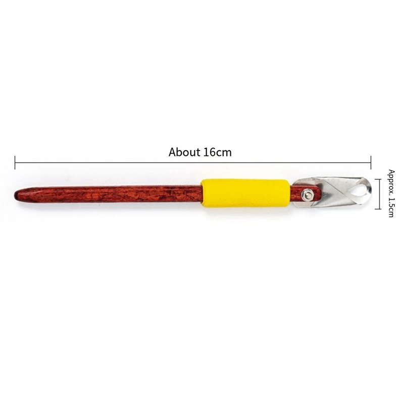 Pottery Carving Scraper Red Rosewood Handle Ring Single-Head Scraper DIY Ceramic Texture Scraping Texture Carving Tool Durable Wood Carving Tools