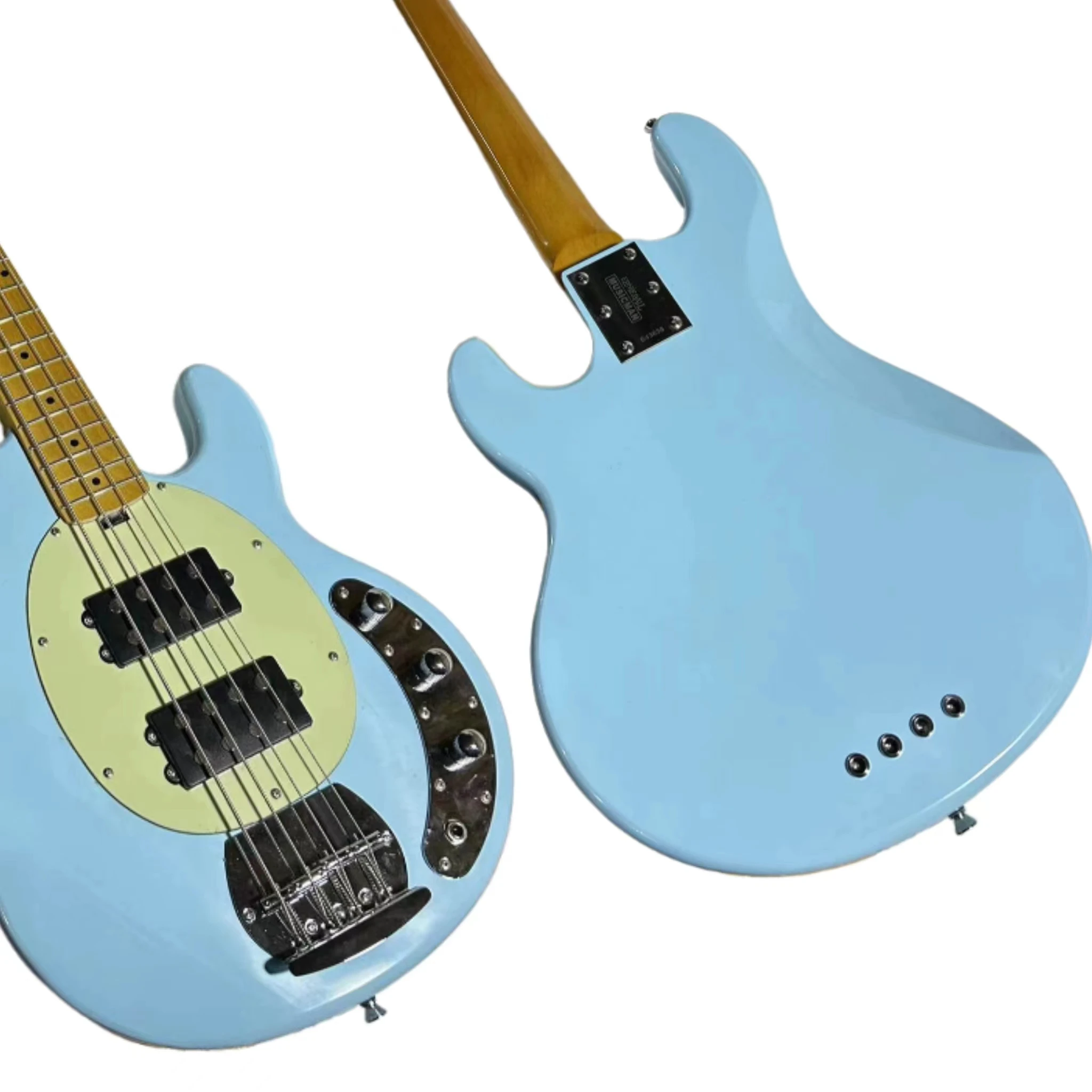 

four-string Custom guitar only one Blue and green collide Real picture