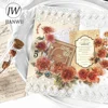 JIANWU Rose Manor Series Vintage Flower Landscaping Strip Material Collage PET Tape Creative DIY Journal Stationery 4