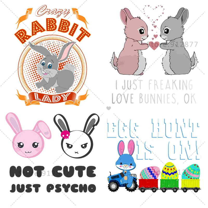 Adesivi In Vinile Crazy Rabbit Lady Pets Dab Just Dab It I Just Stripping Love Coniglietti Sexy Cute Easter Bunny Impressionante Lady Killer