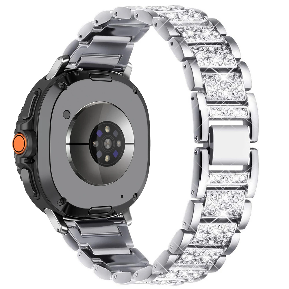 Luxury Diamond Metal Bracelet for Women - Elegant Replacement Strap for Smart Watches