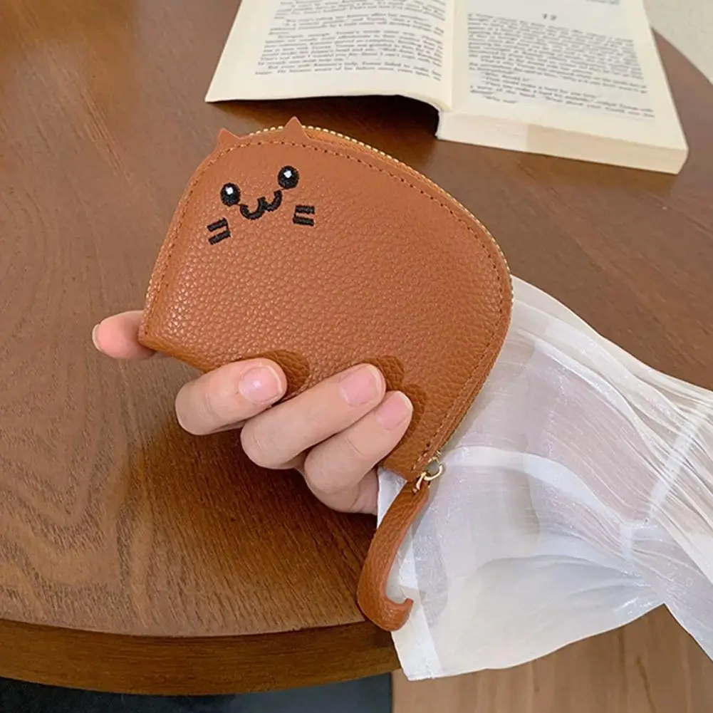 Fashion Cat Shaped Design Wallet Women's Multi-card Slots Holder Cute Faux Leather Coin Purse Creative ID Card Holder