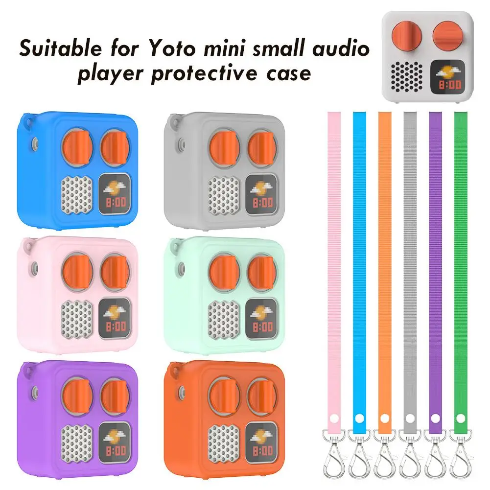 Silicone Protective Case with Lanyard and Card Slot - Dustproof and Shockproof Portable Storage Sleeve