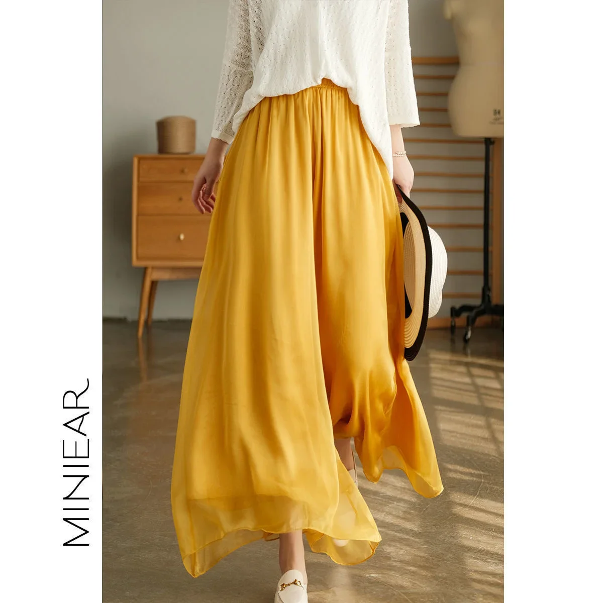 

Women Wide Leg Baggy Pant Skirt Chiffon Trousers Vintage Harajuku Casual Elegant Wild Pantalones De Mujer women clothing