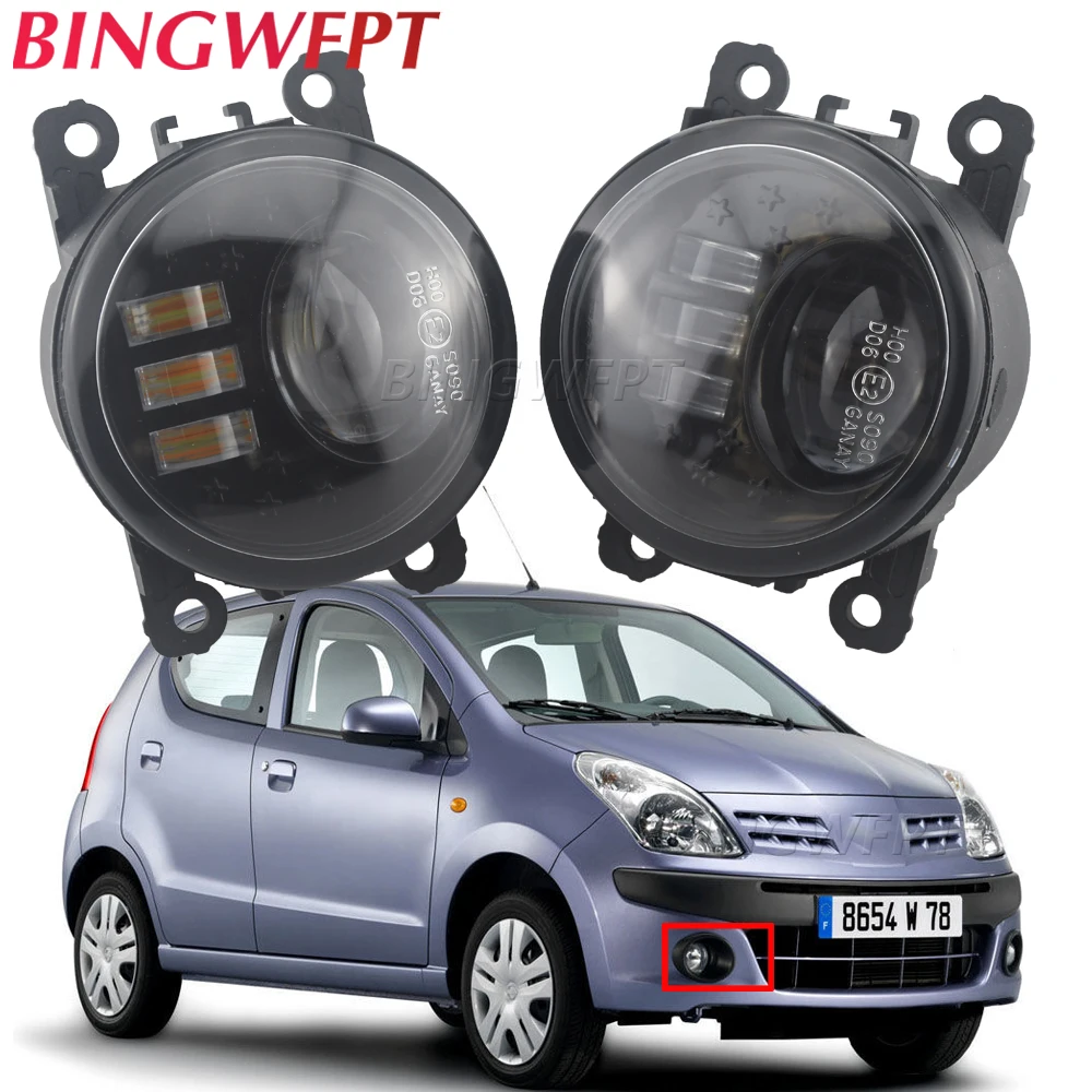 2 X Fendinebbia Per Nissan Note E11 Frontier Xterra Titan Leaf Pixo Ua0 Hatchback 2009-2013 Car Led Lens Drl Fendinebbia H11