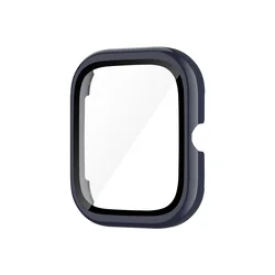 Durable PC + Tempered Glass Full Cover Smart Watch Protector for Honor Haylou (Dark Blue)