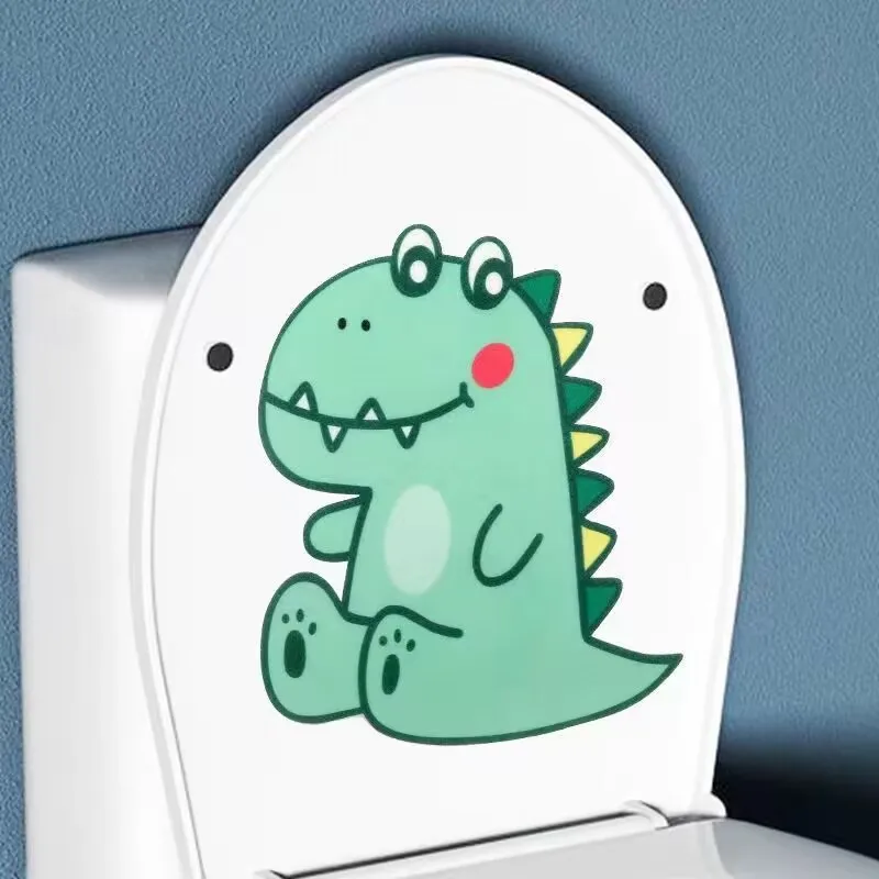 Toilet Deodorant Sticker Cute Cartoon Animal Sticker Bathroom Wall Self-adhesive Removable Wall Stickers
