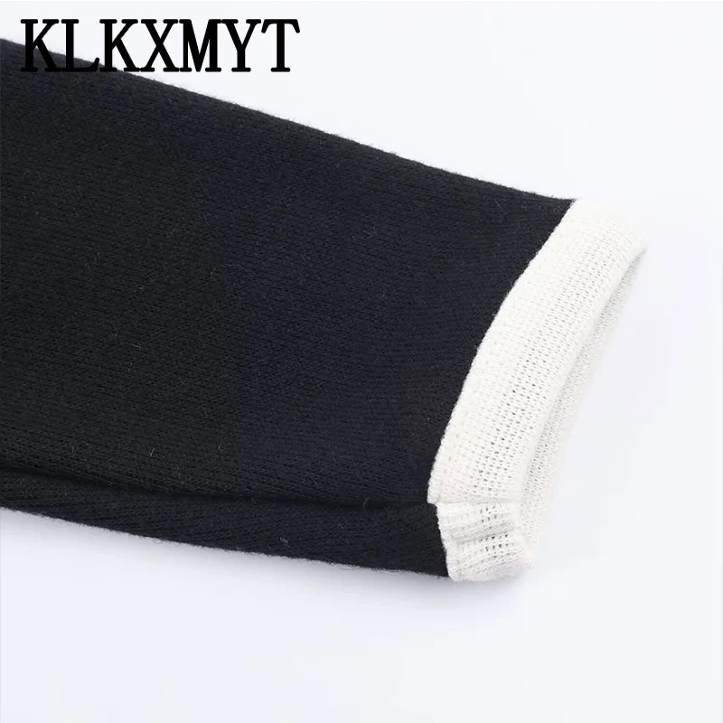 2026 Spring Autumn Casual Mini Dress Fashion Contrast Color Design Long Sleeve Dresses For Women Soft Elegant Short Dress