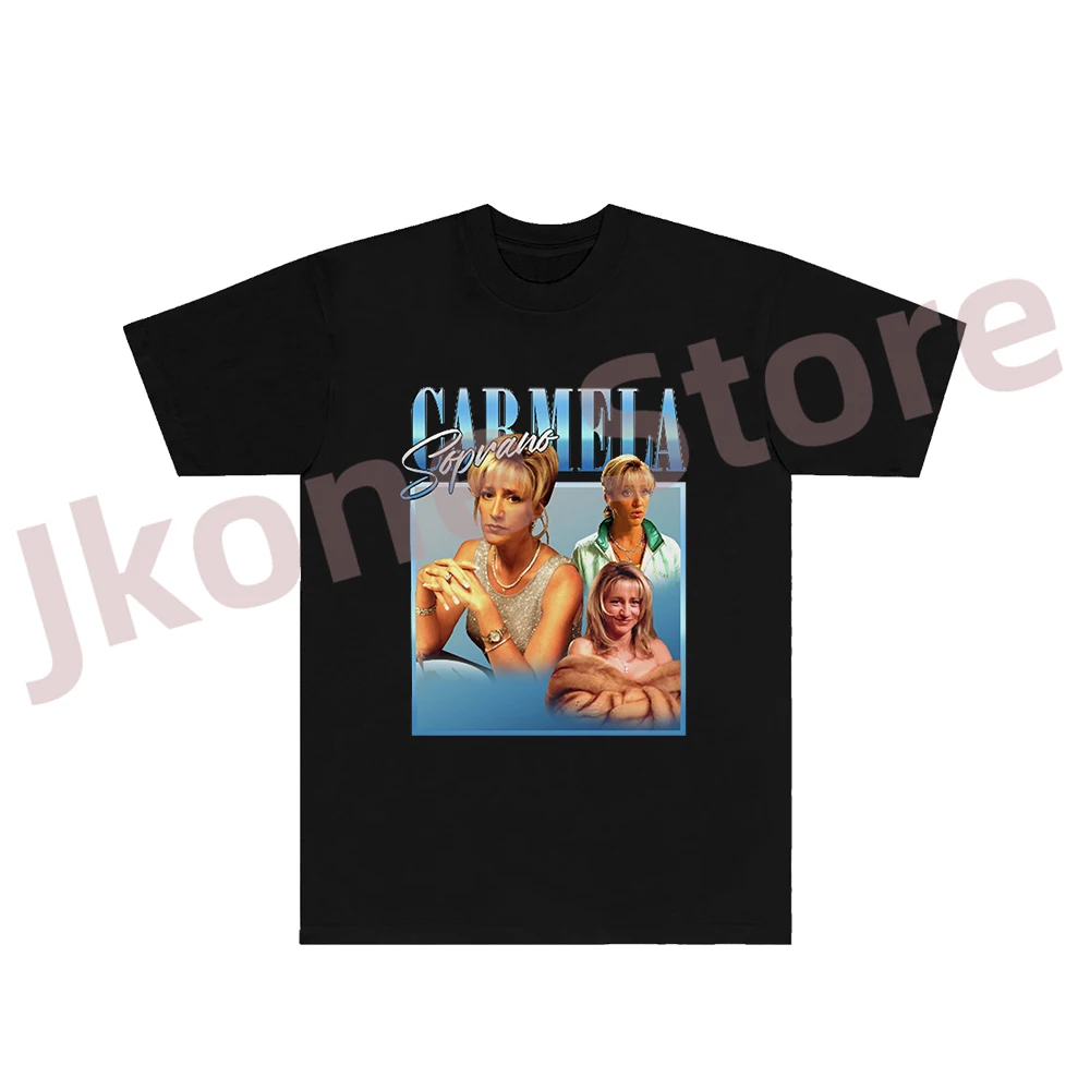 

Carmela Soprano Vintage T-shirts New Logo Merch Summer Women Men Fashion Casual Short Sleeve Tee