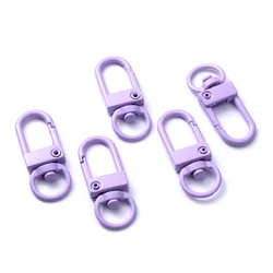 Set of 10 Elegant Gold and Silver Plated Lobster Clasp Hooks for Jewelry Making and Crafting (Purple)
