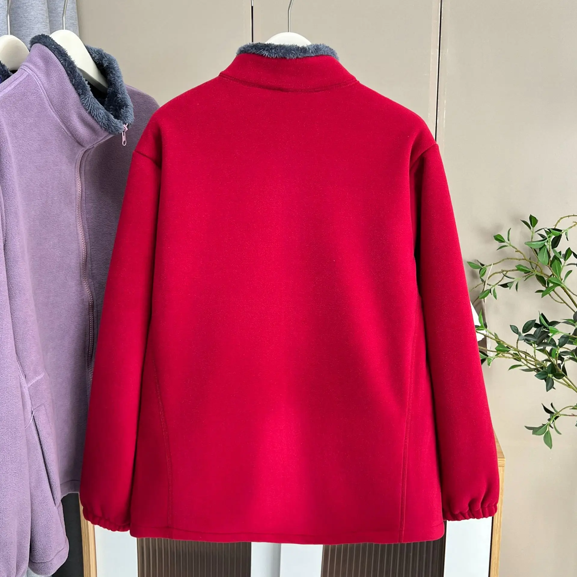 XXXXXL Fashion Plus Size Women's Coat 2025 Winter New Simple Fleece Stand Up Collar Jacket Warm Inner Outerwear 350